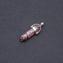 Pendente esagonale in rodonite 39×32×9 mm