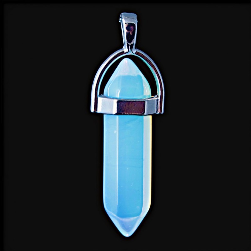 Pendente in pietra lunare esagonale da 4 cm