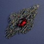 Spilla pendente Accento con cristallo rosso 82×44 mm +