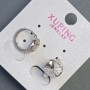 Orecchini Xuping rodiati al rodio 10×12 mm