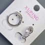 Orecchini Xuping rodio 7×17 mm