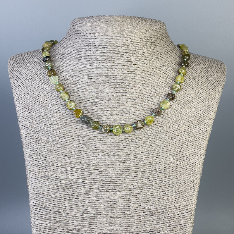 Collana in Grossulario verde 51 cm