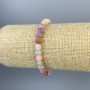 Bracciale in giadeite con perline sfaccettate da 6 mm, lunghezza 18 cm, elastico
