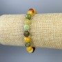 Bracciale assortito con sfere sfaccettate da 8 mm, lunghezza 18 cm ±, elastico