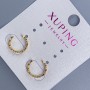Orecchini clip Xuping 11x3 mm +- Oro 18K