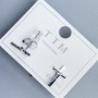 Orecchini a perno Xuping Croce 12×7 mm con rodio