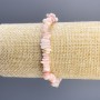 Bracciale in opale rosa granuli, diametro 8×3 mm, lunghezza 18 cm, elastico