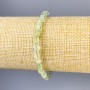 Bracciale in prehnite levigato, diametro 6×5 mm, lunghezza 18 cm, elastico