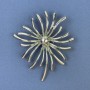 Spilla Fiore di Crisantemo in metallo argentato 61×71 mm+