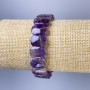 Bracciale Ametista maglia, diametro 14x10mm+-, lunghezza 18cm+- elastico