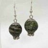 Orecchini serpentino pallina liscia, diametro 14 mm, lunghezza 38 mm