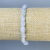 Braccialetto in calcedonio sfaccettato, diametro 5–8×6 mm, lunghezza 18 cm +/- elastico