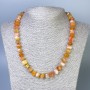 Collana in corniola multiforme 10-12×7 mm, lunghezza 50 cm ± con chiusura