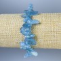 Bracciale granuli di acquamarina, diametro 10-18×5-7 mm, lunghezza 18 cm, elastico