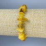 Bracciale Ambra a granuli, diametro 8-12×2-4 mm ±, lunghezza 18 cm ±, elastico con perline