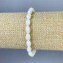 Bracciale in madreperla a granuli, diametro 9×5 mm, lunghezza 18 cm, elastico
