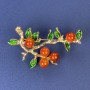 Spilla «Rametti» con corniola metallo dorato 48×32 mm+