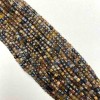 Perline in pietra naturale di petersite, taglio cubico sfaccettato, diametro 3 mm (±) mm, lunghezza 39 cm