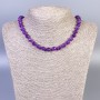 Collana in sugilite sfaccettata da 8 mm, 45 cm