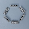 Fornitura: separatore di righe, colore argento, dimensioni 7×5×17 mm ± foro, diametro 1,8 mm ± confezione 20 g (~ 10 pezzi)