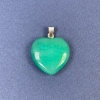 Pendente «Cuore» in crisoprase tonalizzata 20x20x6x30 mm+