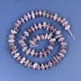 Perline Lepidolite levigate 9×4 mm +/- con rocailles su filo, lunghezza 38 cm+