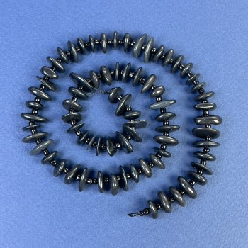 Grani d'agata a forma di chicco 10x3 mm +- con perline rocailles su filo, lunghezza 40 cm+