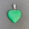 Pendente a forma di cuore in crisopraso tonalizzato, pietra 20×20×5×28 mm+