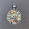 Pendente «Aquila» in halite, metallo argentato, diametro 32 mm+