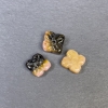 Perla-inserto in tormalina a forma di quadrifoglio 11×11 mm ± con foro (prezzo per pezzo)