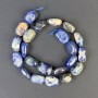 Perline di sodalite sfaccettate 17x11 mm ± su filo, lunghezza circa 39 cm