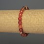 Bracciale in agata sfere lisce, diametro 8 mm, lunghezza 18 cm, elastico