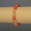 Braccialetto in corniola, palline lisce, diametro 10 mm ±, lunghezza 18 mm ±, elastico