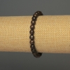 Bracciale Bronzite sfere lisce, diametro 6 mm ±, lunghezza 18 cm ±, elastico