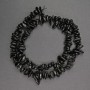 Perline di tormalina nera a scaglie, dimensioni 6x4 mm ±, lunghezza 41 cm+
