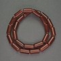 Perle di corniola cilindriche 8x15 mm, lunghezza 40 cm ±
