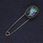 Spilla con perno Halite 78×20 mm ± colore metallo: argento