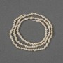 Perle naturali d'acqua dolce 2-2,5×2 mm ±, lunghezza 35 cm ±, su filo