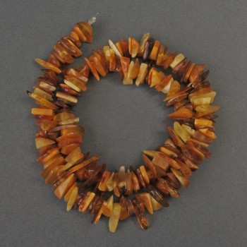Perle di ambra granuli, diametro 9–14×3 mm, lunghezza 39 cm ±, su filo