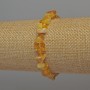 Bracciale con granuli di ambra, diametro 7x4 mm, lunghezza 18 cm, elastico