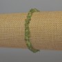 Bracciale crisoprasio a granuli, diametro 5×3 mm, lunghezza 18 cm, elastico