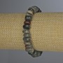Bracciale in diaspro levigato, diametro 10×5 mm, lunghezza 18 mm, elastico