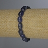 Bracciale in lazurite sfaccettato, diametro circa 10×7 mm, lunghezza circa 18 cm, elastico