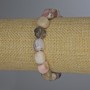 Bracciale opale rosa levigato, diametro 8-12×10 mm ±, lunghezza 18 cm ± elastico