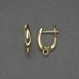 Ganci per orecchini in metallo dorato 16×3 mm+ - paio
