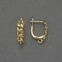 Ganci per orecchini in metallo dorato 18×4 mm – coppia