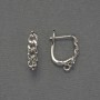 Ganci per orecchini in metallo argentato 18×4 mm - paio
