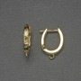 Ganci per orecchini in metallo dorato 18×3 mm - coppia