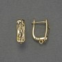 Ganci per orecchini in metallo dorato 17×6 mm - paio