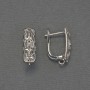 Ganci per orecchini in metallo argentato 17×6 mm - paio